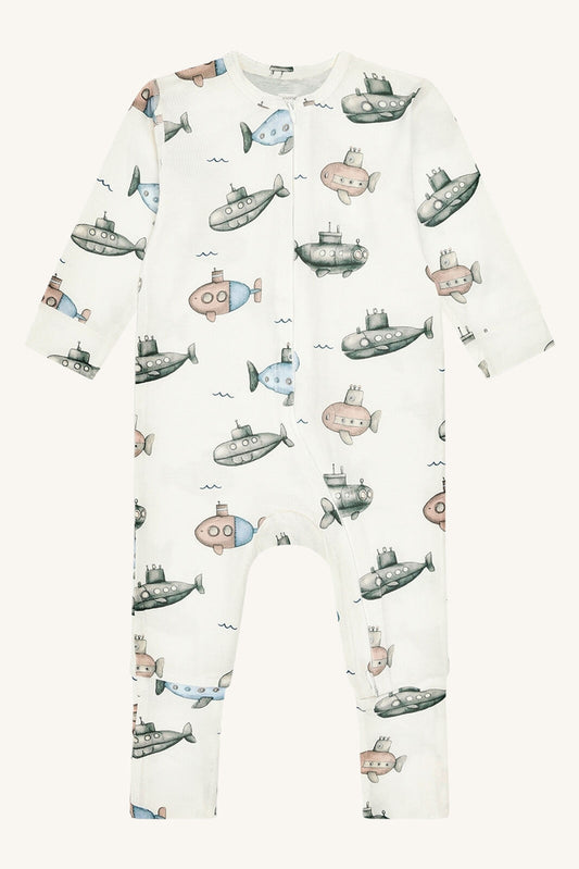 Hust&Claire Pyjama-Set aus Bambus mit Submarine Print in ivory, zu kaufen im Bärechind Winterthur, Zürich Schweiz