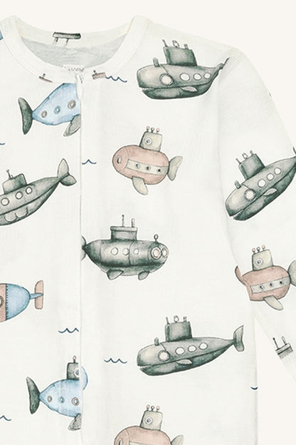 Hust&Claire Pyjama-Set Bambus Submarine ivory Rückansicht, erhältlich im Bärechind Winterthur, Zürich Schweiz