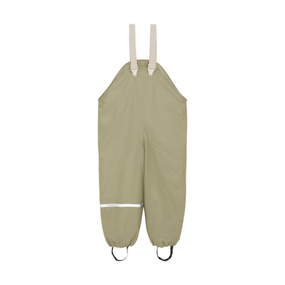 Vorderseite CeLaVi Regenoverall beige mit Käfer-Muster, erhältlich im Bärechind Winterthur Zürich Schweiz.