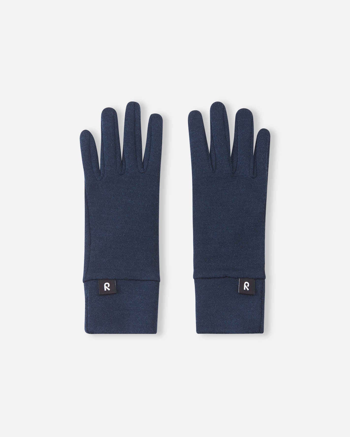 Reima Etsin Wollhandschuhe in Navy, Detailansicht mit Knopfverschluss am Handgelenk