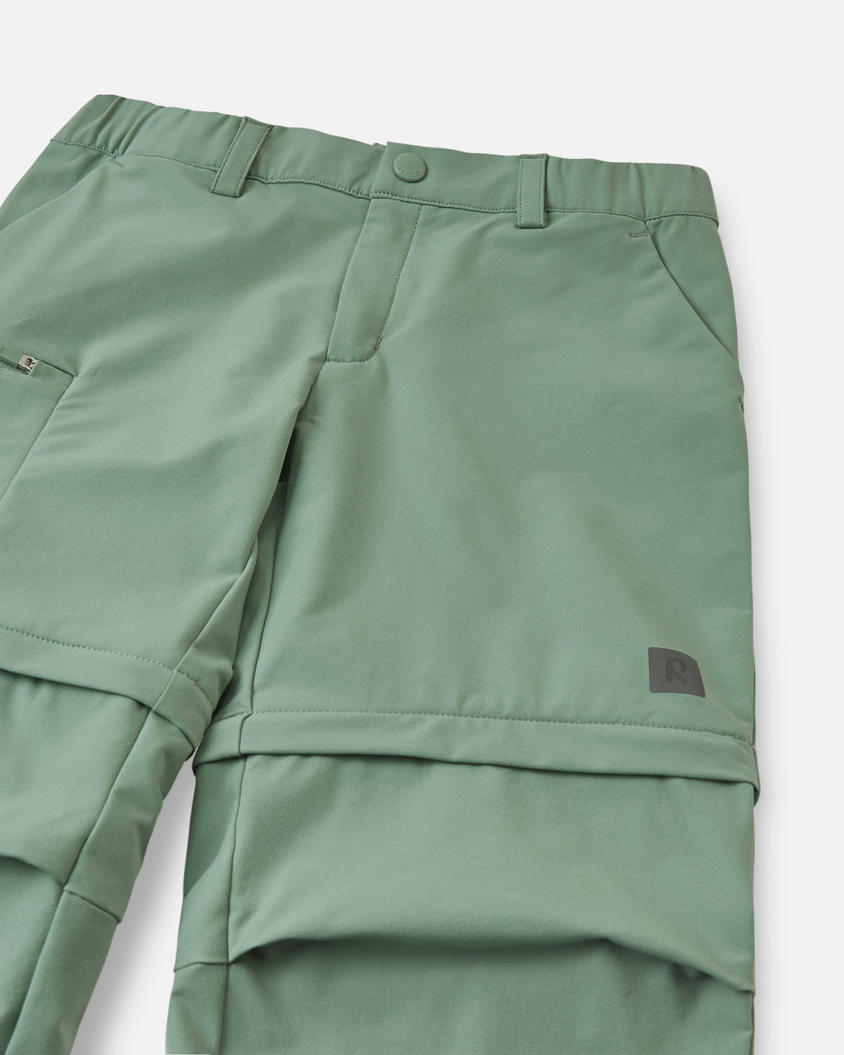 Abnehmbare Hosenbeine der Reima BugProof Surina Kinderhose in Stone Green