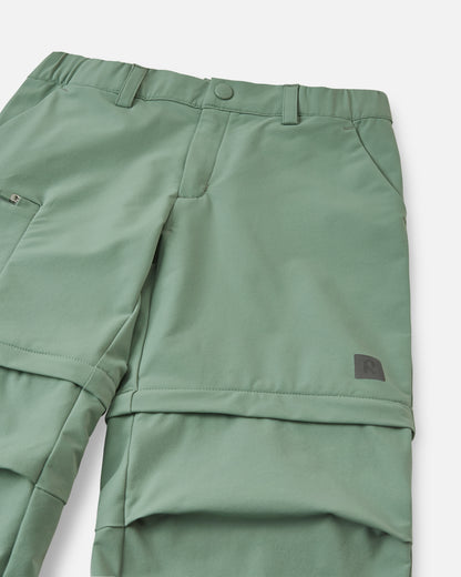 Abnehmbare Hosenbeine der Reima BugProof Surina Kinderhose in Stone Green
