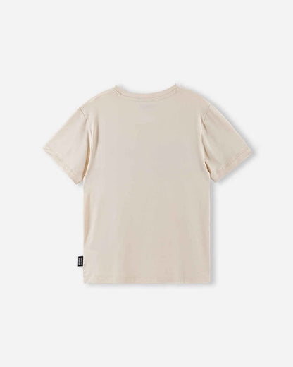 Reima Kinder T Shirt Rückseite Birch Beige elastisch atmungsaktiv Sportshirt