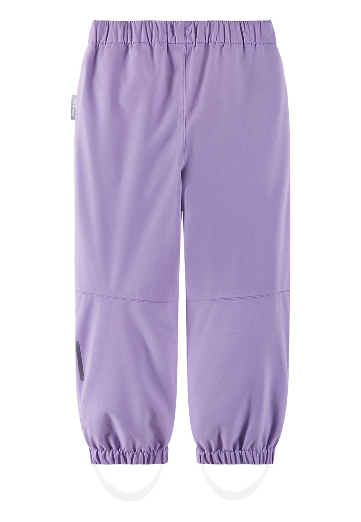 Rückansicht der ReimaTec Kaura Kinderhose in Blooming Lilac mit elastischem Bund