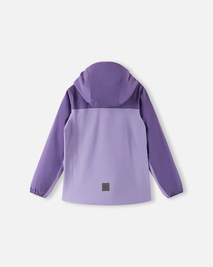 Rückansicht der ReimaTec Regenjacke Salmi in Blooming Lilac