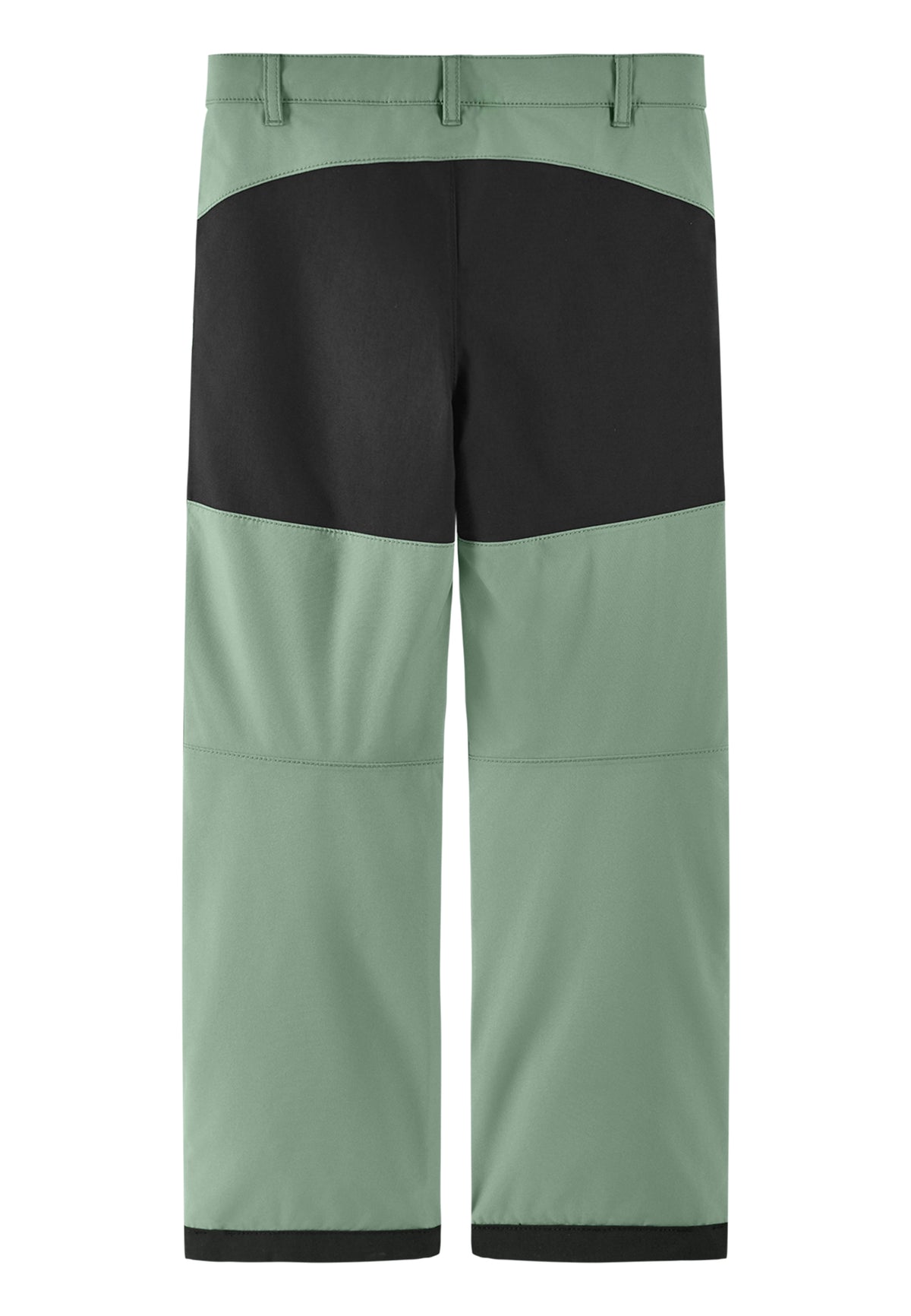 Rückansicht der ReimaTec Regenhose Sampu in Stone Green für Kinder