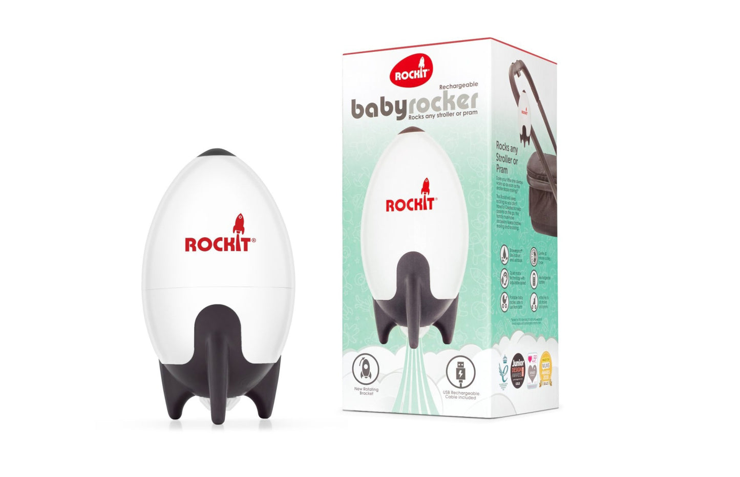 Rockit Babyrocker Kinderwagenschaukler freigestellt – Bärechind Winterthur Zürich Schweiz.