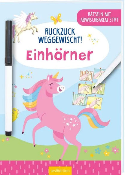 Buchcover Ruckzuck weggewischt! Einhörner von arsEdition