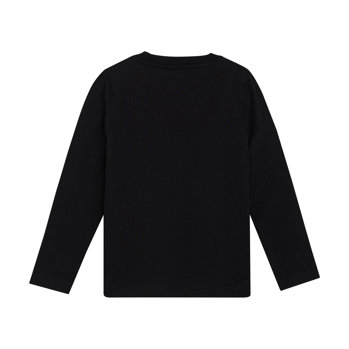 Rückseite des MINYMO Langarmshirts in Schwarz aus Baumwolle – Bärechind in Winterthur, Zürich Schweiz.