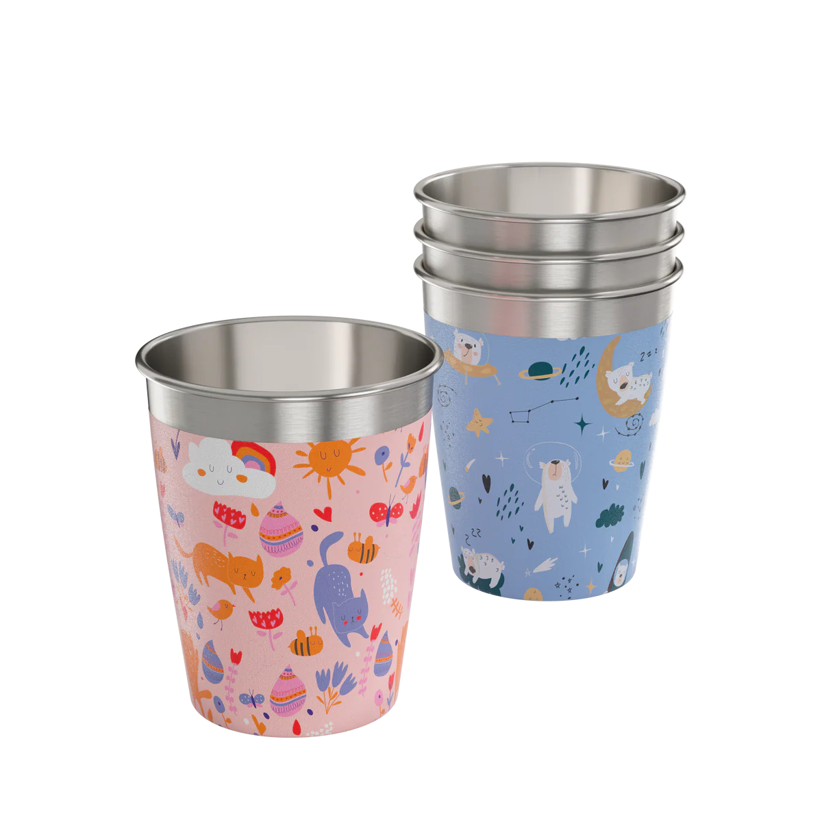 SIGG Edelstahl Kinderbecher 0.35L Daydream mit farbigem Motiv für Kinder. Erhältlich im Bärechind Winterthur, Zürich, Schweiz.