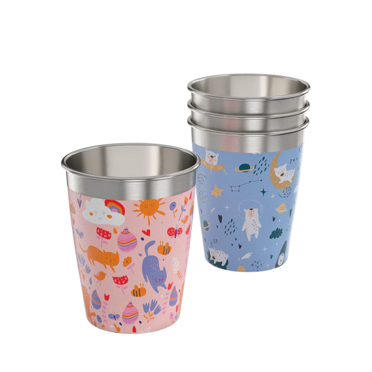 SIGG Edelstahl Kinderbecher 0.35L Daydream mit farbigem Motiv für Kinder. Erhältlich im Bärechind Winterthur, Zürich, Schweiz.