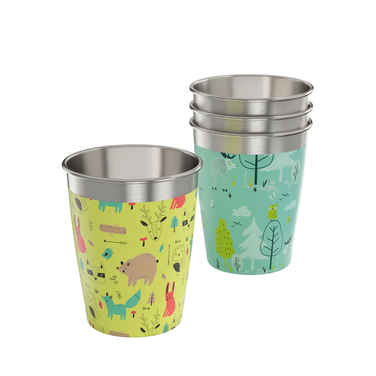 SIGG Edelstahl Kinderbecher 0.35L Wildlife mit farbenfrohen Tiermotiven für Kinder. Erhältlich im Bärechind Winterthur, Zürich, Schweiz.