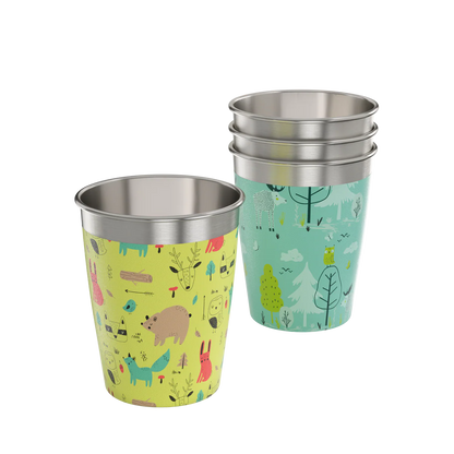 SIGG Edelstahl Kinderbecher 0.35L Wildlife mit farbenfrohen Tiermotiven für Kinder. Erhältlich im Bärechind Winterthur, Zürich, Schweiz.
