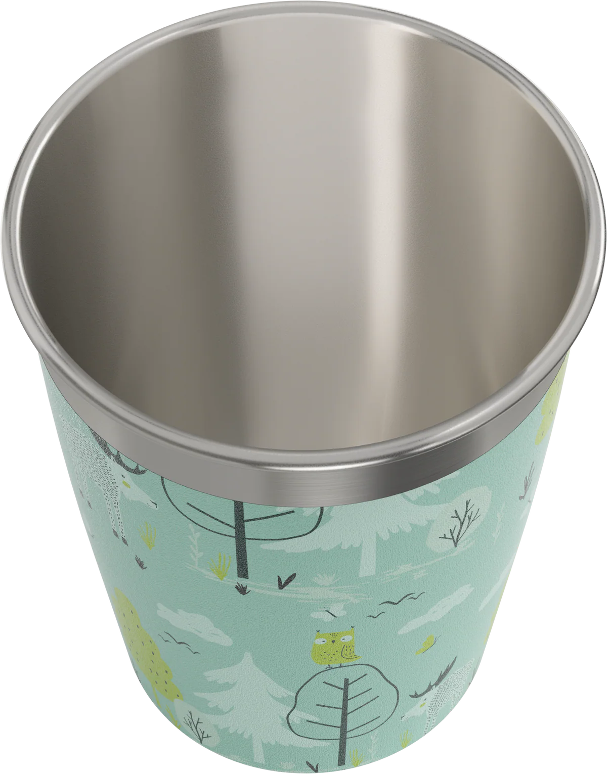 Innenansicht des SIGG Edelstahl Kinderbechers 0.35L Wildlife aus hochwertigem Edelstahl. Erhältlich im Bärechind Winterthur, Zürich, Schweiz.
