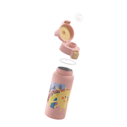 Detailansicht der Sigg Edelstahl Trinkflasche mit geöffnetem ONE Top Verschluss im Bärechind Winterthur Zürich Schweiz