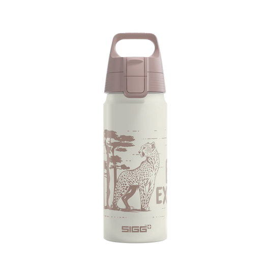 SIGG Aluminium Trinkflasche 0.6L mit Safari Motiv für Kinder. Erhältlich im Bärechind Winterthur, Zürich, Schweiz.