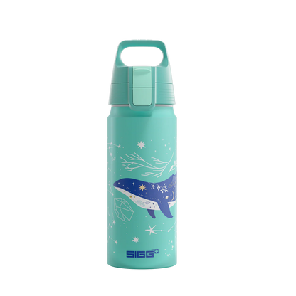 Sigg Aluminium Trinkflasche 0.6 Liter mit Wal Motiv und Meereswelt Print im Bärechind Winterthur Zürich Schweiz