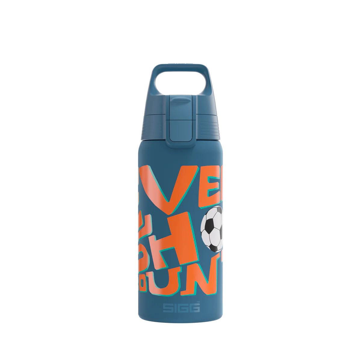 Sigg Edelstahl Trinkflasche 0.5 Liter mit Ballspiel Motiv für Kinder im Bärechind Winterthur Zürich Schweiz