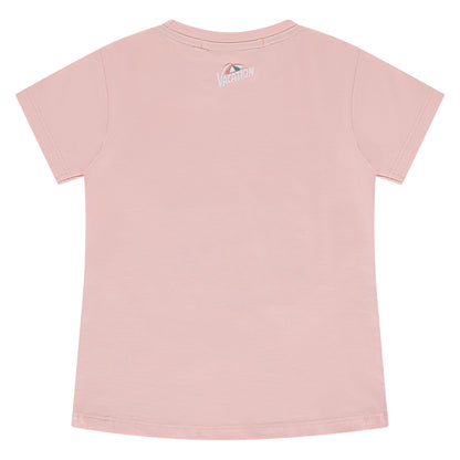 Kurzarm Mädchen T-Shirt in blushfarbenem Rosa. Hochwertige Bio-Baumwolle, hautfreundlich & bequem für jeden Tag in Winterthur, Zürich, Schweiz.