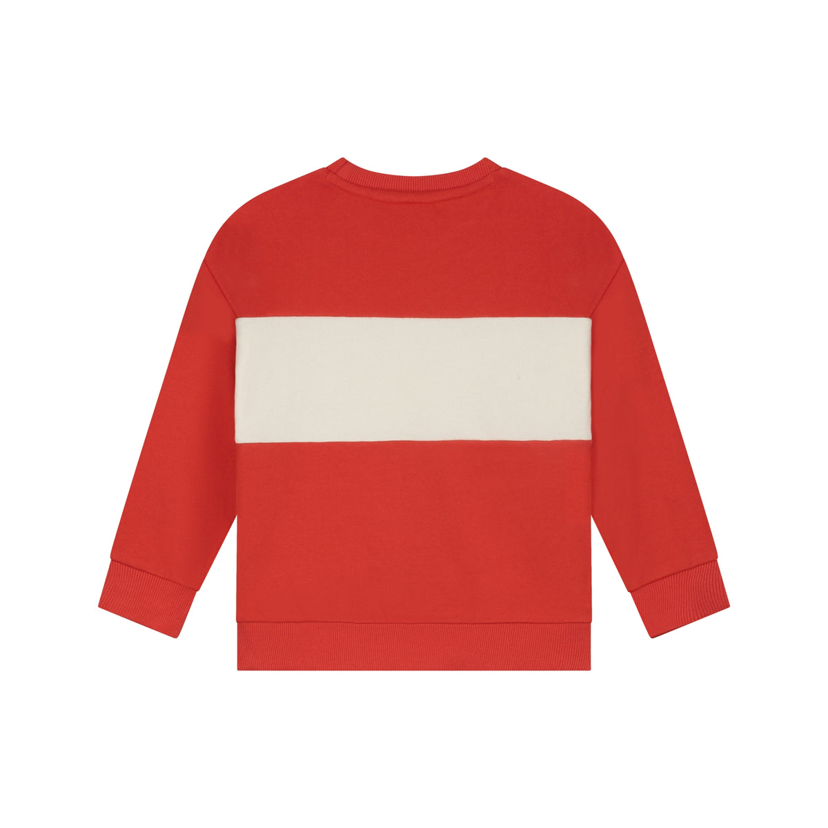 Sweatshirt in Rot aus weichem Sweatstoff, Rückansicht
