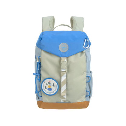 Lässig Wanderrucksack Kinder 9 L Sunny Explorer in Blau mit Patches, im Bärechind Winterthur.