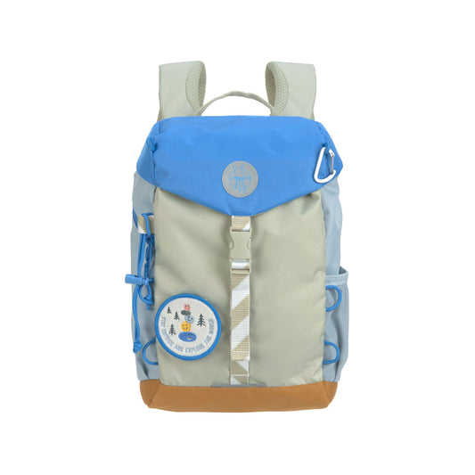 Lässig Wanderrucksack Kinder 9 L Sunny Explorer in Blau mit Patches, im Bärechind Winterthur.