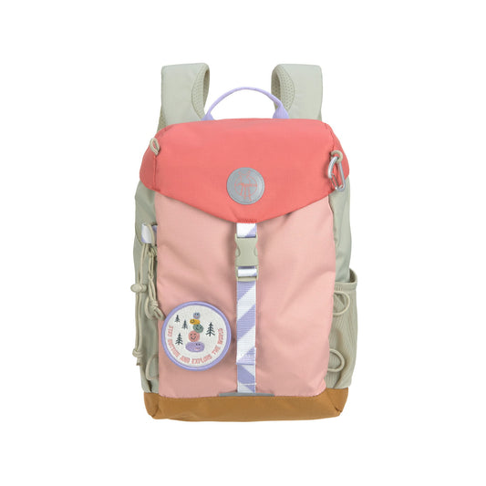 Lässig Wanderrucksack Kinder 9 L Sunny Explorer in Pink mit bunten Patches, im Bärechind Winterthur.
