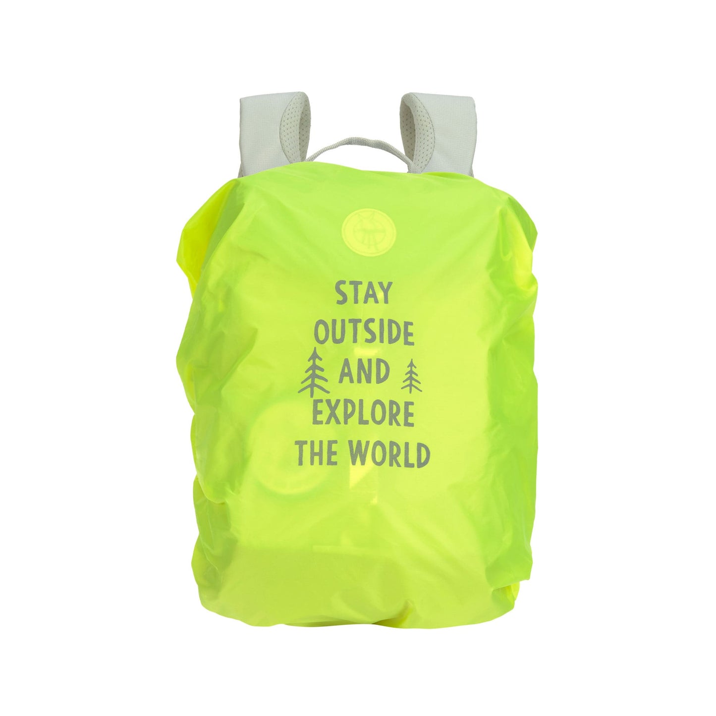 Integrierter neonfarbener Regenschutz für den Lässig Wanderrucksack Sunny Explorer, im Bärechind Winterthur.