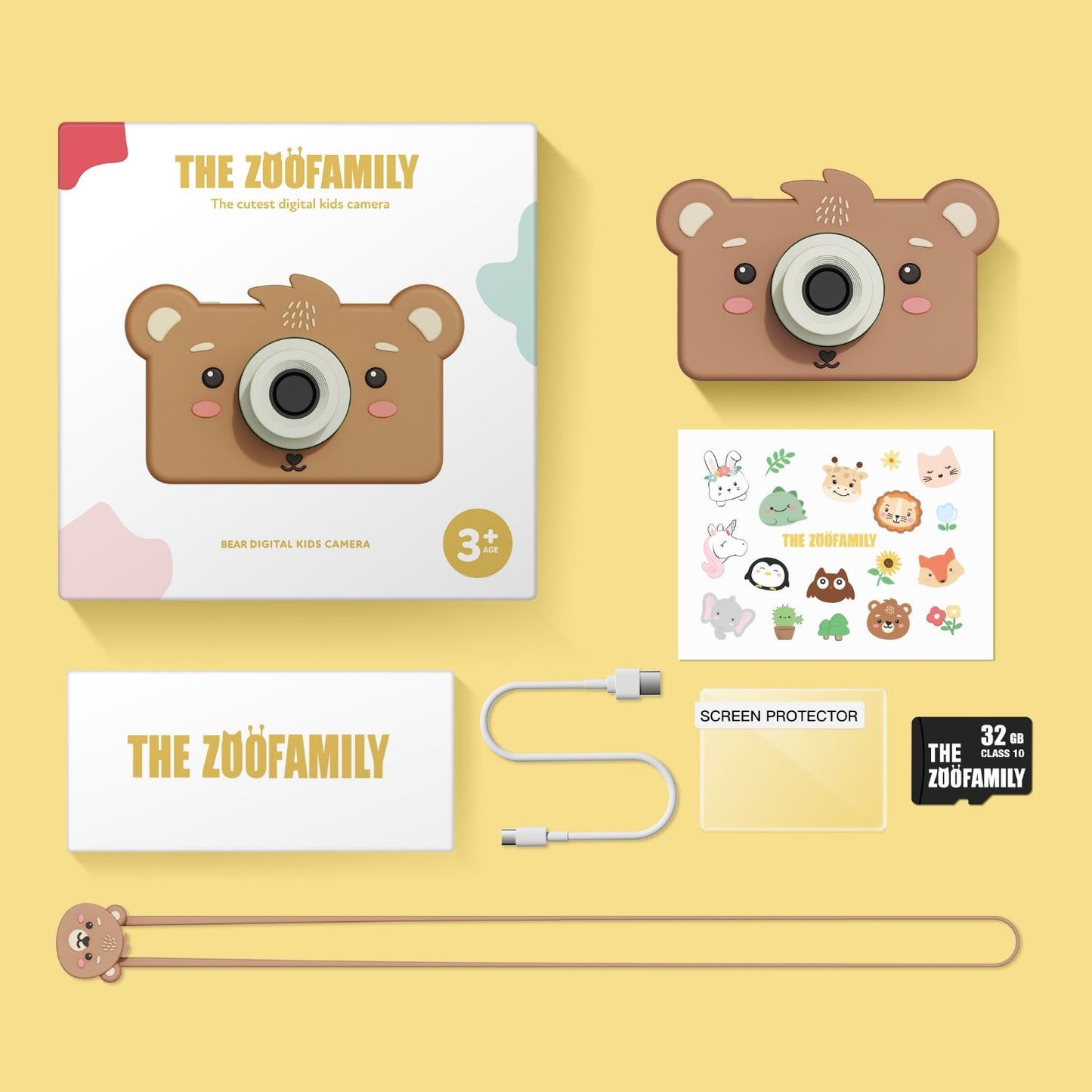 The Zoofamily Kinderkamera Zoo friends Bär bei Bärechind, Kinderkamera mit kuscheligem Bären-Design.