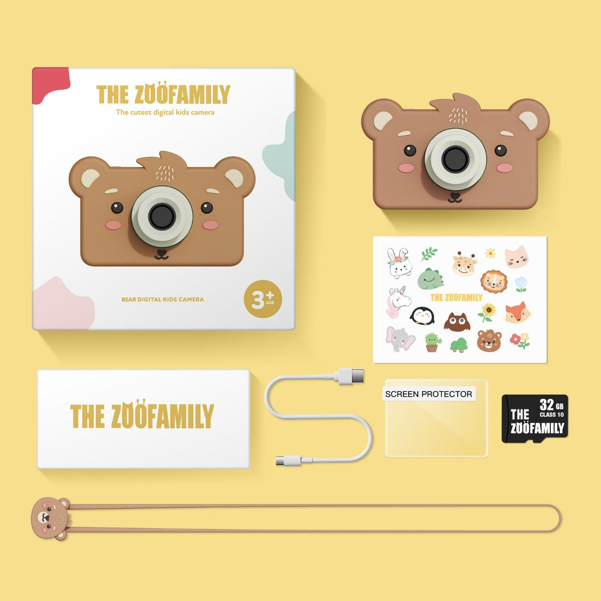 The Zoofamily Kinderkamera Zoo friends Bär bei Bärechind, Kinderkamera mit kuscheligem Bären-Design.
