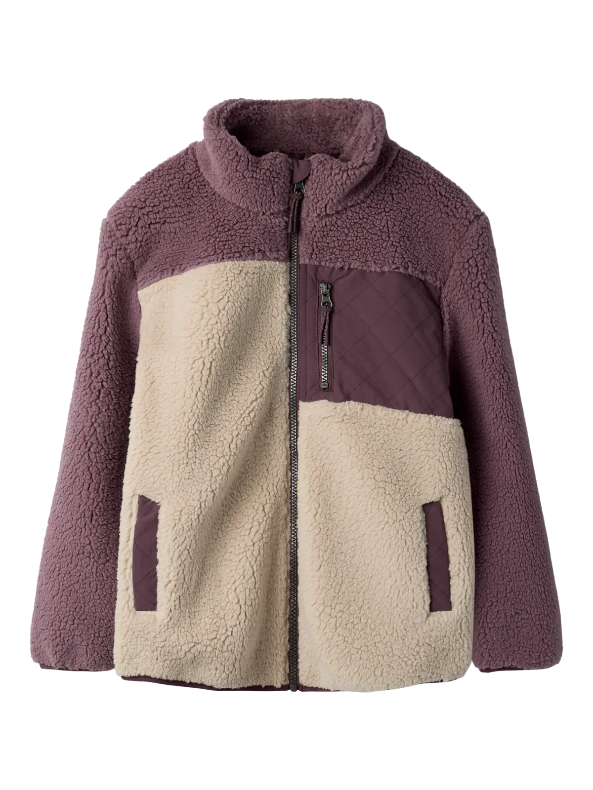 NAME IT Teddyjacke in Beere und Beige mit Reissverschluss im Bärechind Winterthur Zürich Schweiz