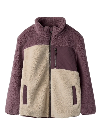 NAME IT Teddyjacke in Beere und Beige mit Reissverschluss im Bärechind Winterthur Zürich Schweiz
