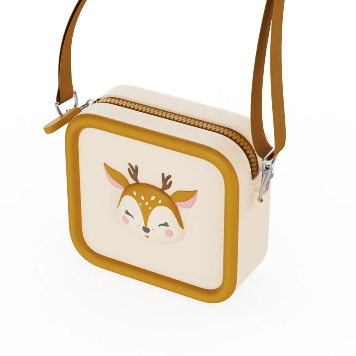 The Zoofamily Silikon Tasche Reh mit verstellbarem Schultergurt für Kinder im Bärechind Winterthur.