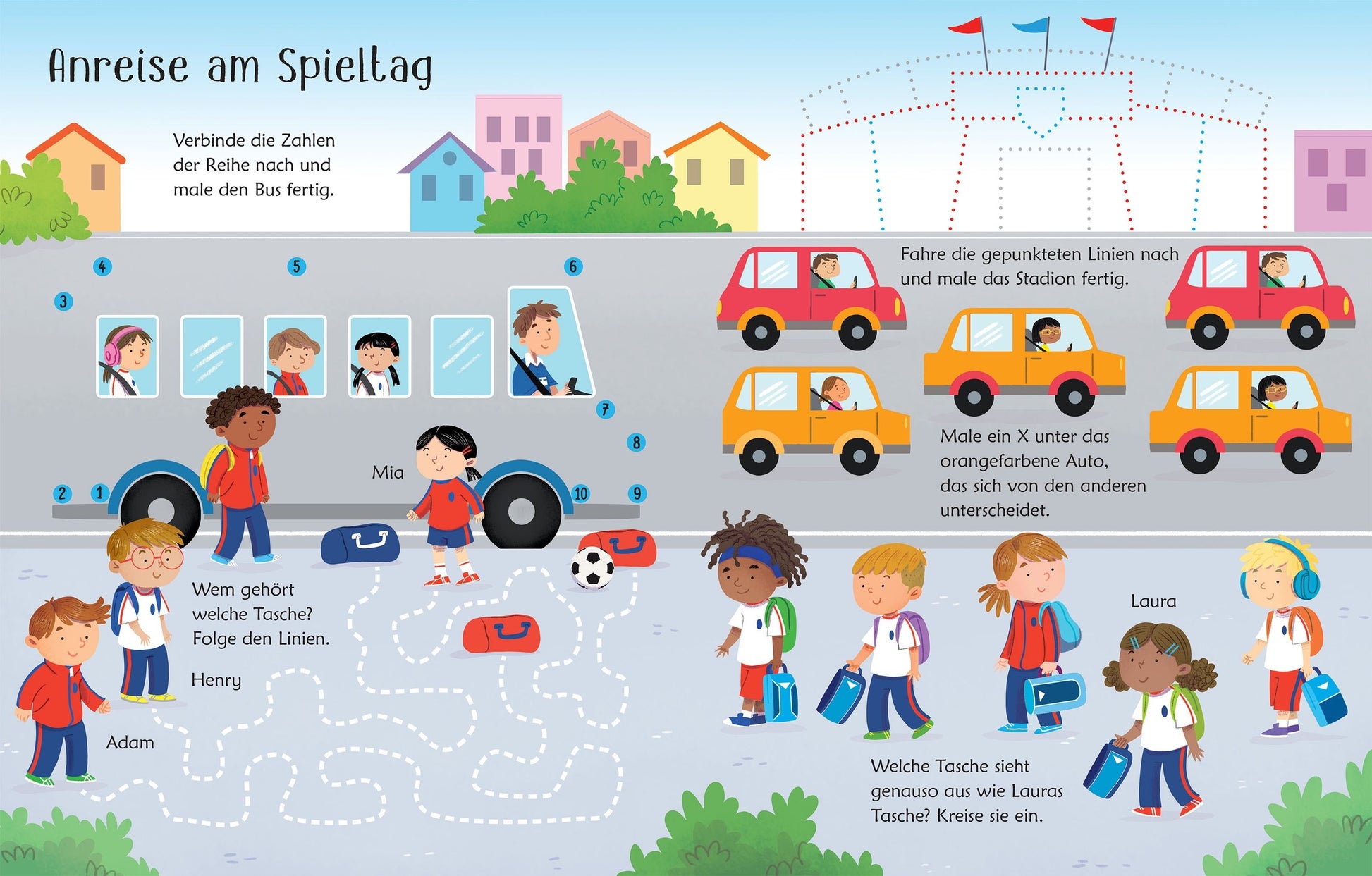 Usborne Wisch-und-weg-Buch Fussball, Übungsspass bei Bärechind
