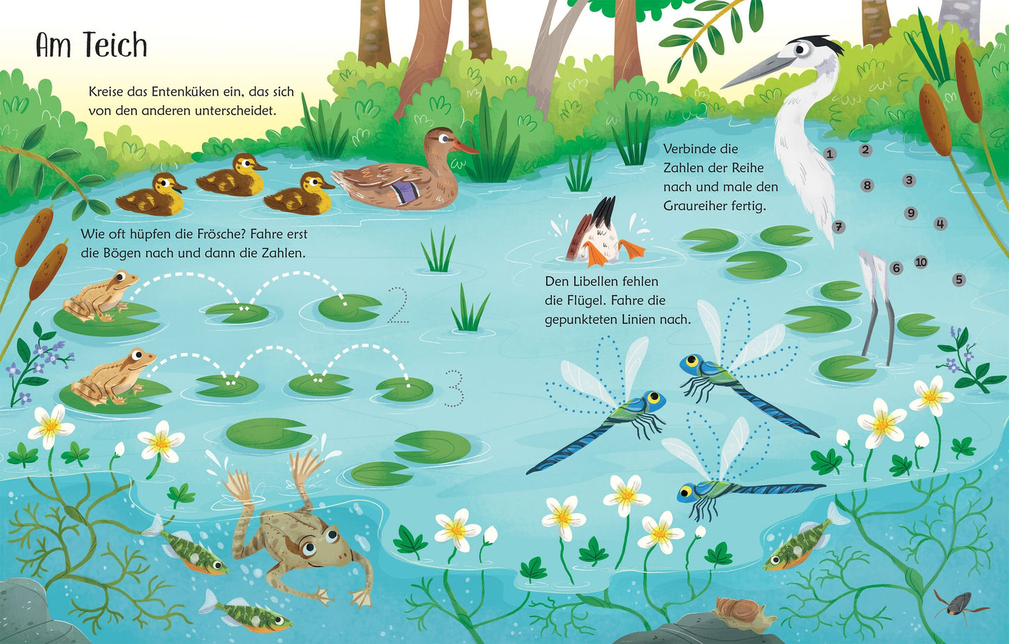 Usborne Wisch-und-weg-Buch im Wald, Übungsspass bei Bärechind