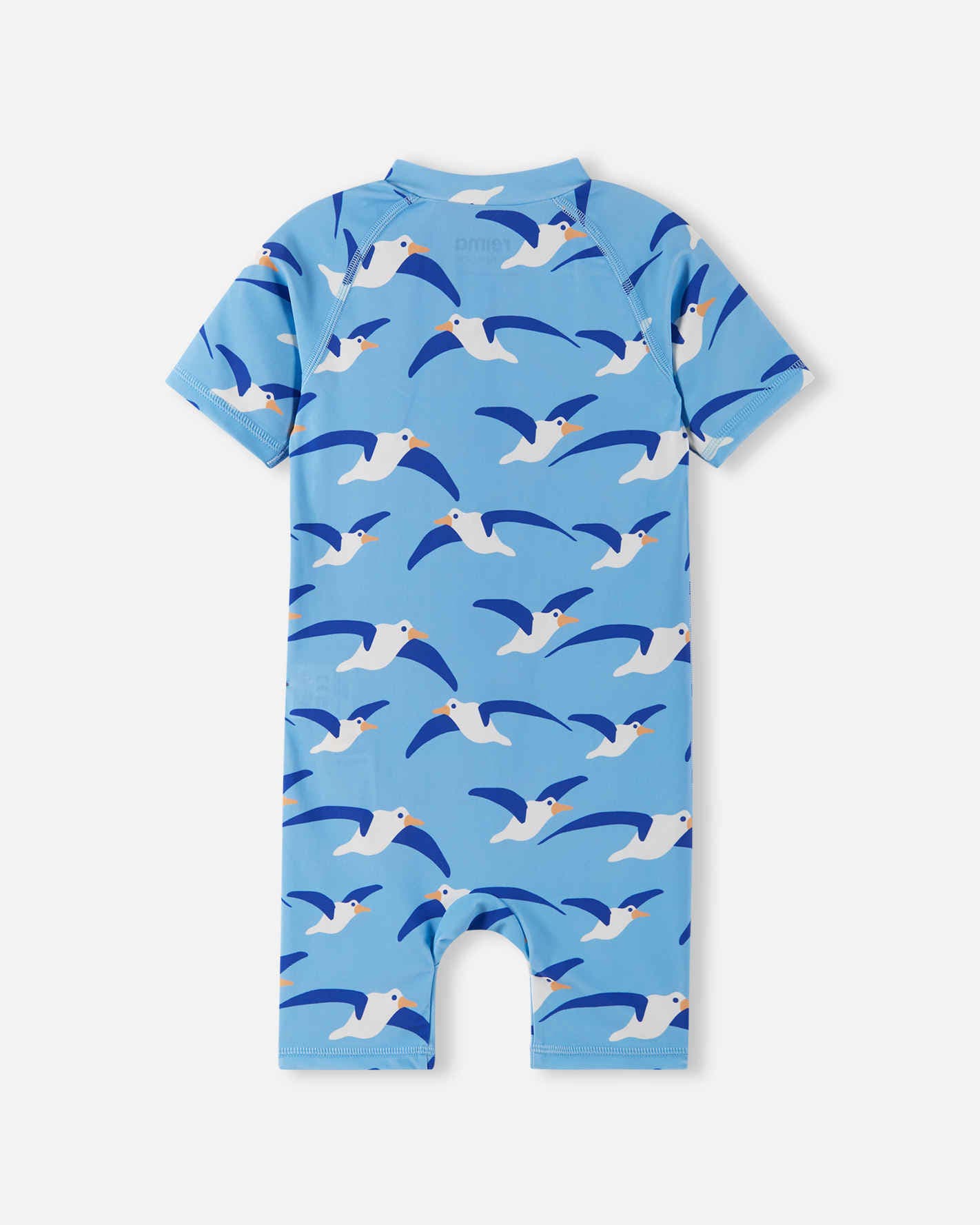 UV Anzug Baby Kinder kurzarm Fresh Blue mit Möwen UV Schutz 50+ Sommer Bademode Schweiz
