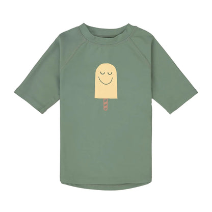Grünes Kinder UV Shirt kurzarm mit Popsicle Motiv von Lässig bei Bärechind Winterthur Zürich Schweiz