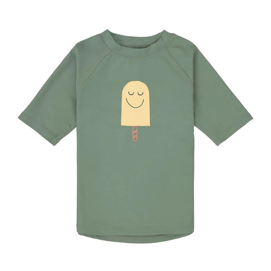 Grünes Kinder UV Shirt kurzarm mit Popsicle Motiv von Lässig bei Bärechind Winterthur Zürich Schweiz