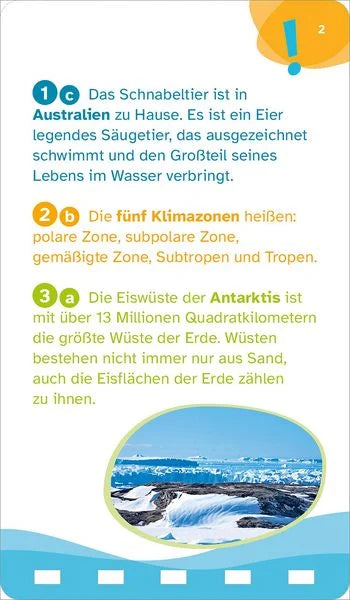 Beispielseite aus dem WAS IST WAS Quiz Erde