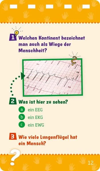 Beispielseite aus dem WAS IST WAS Quiz Körper