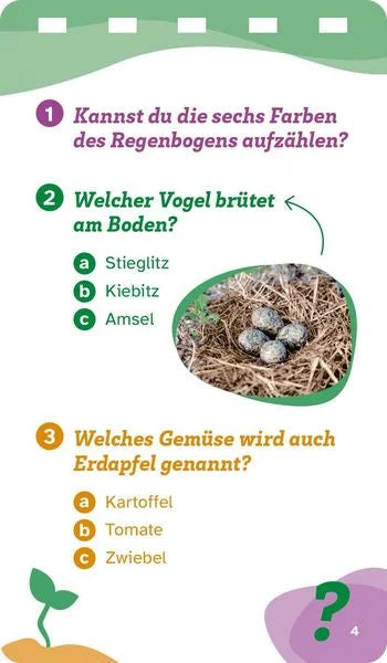 Beispielseite aus dem WAS IST WAS Quiz Natur