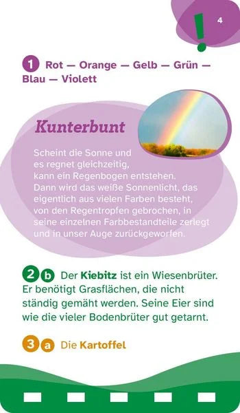 Beispielseite aus dem WAS IST WAS Quiz Natur