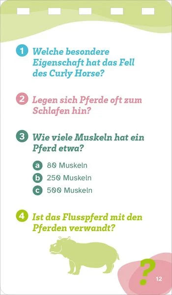 Beispielseite aus dem WAS IST WAS Quiz Pferde