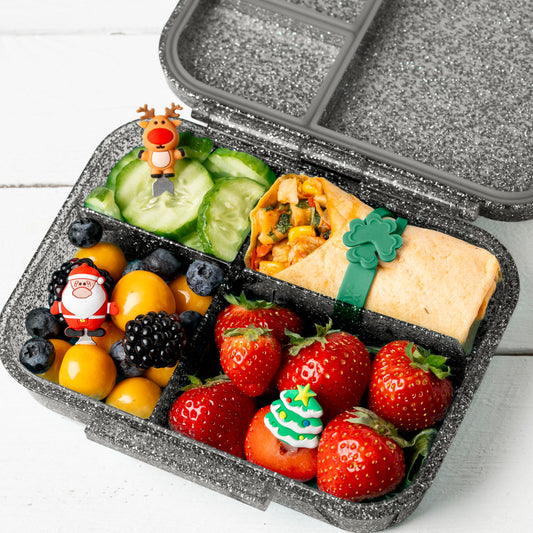 Lekkabox Z'nünibox aus Tritan, schwarz-Glitzer